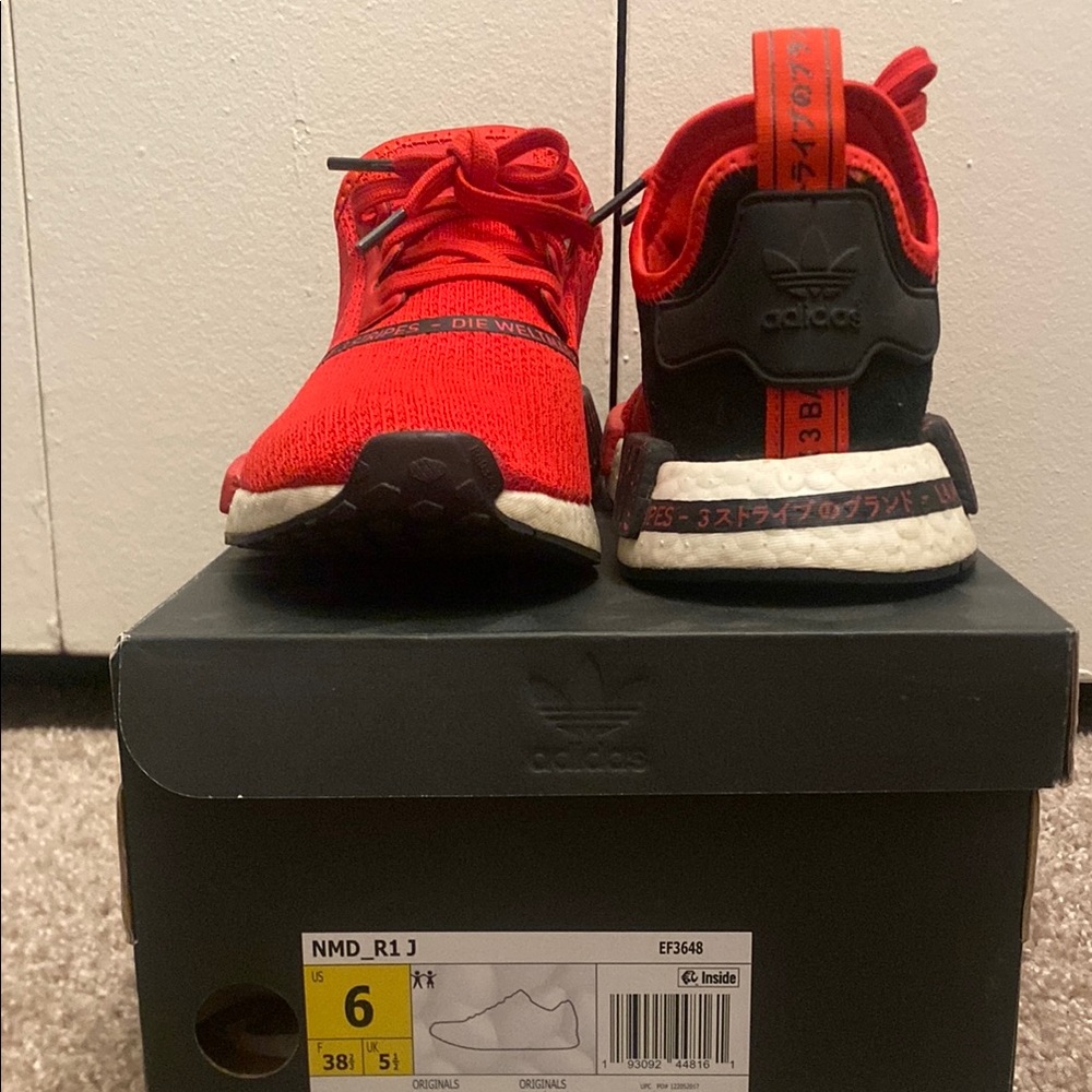Adidas NMD R1 Red and Black Sneakers